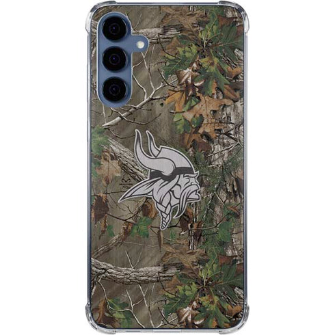NFL Minnesota Vikings Realtree Xtra Green Camo Galaxy A35 5G Clear Case